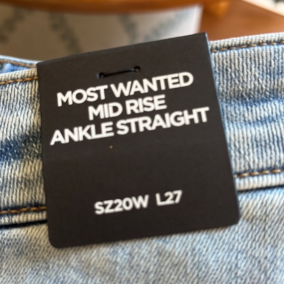 MOST WANTED ANKLE STRAIGHT. 20W/27 INDIGO. POWER STRETCH - Picture 5 of 5